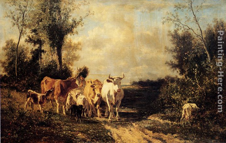 Returning From Pasture painting - Constant Troyon Returning From Pasture art painting